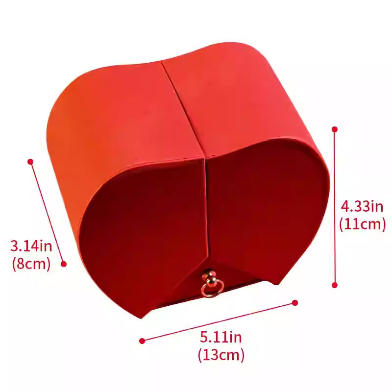 Gift For Women Eternal Rose Gift Box Heart Necklace